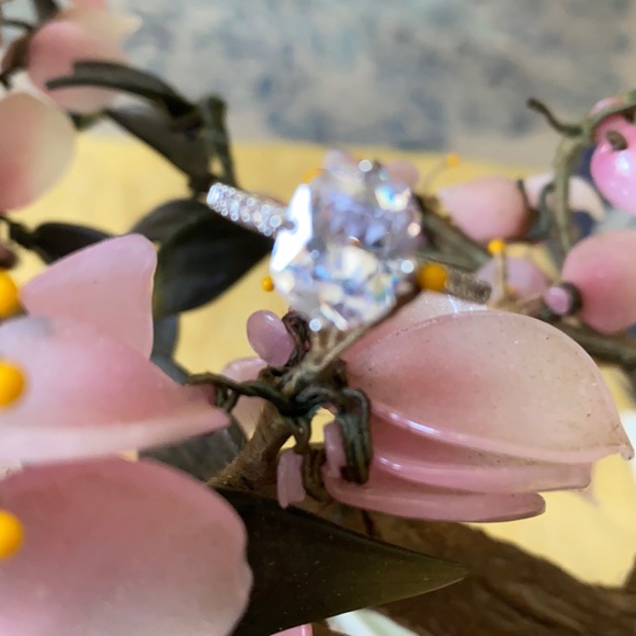 Vintage 925 white sapphire ring